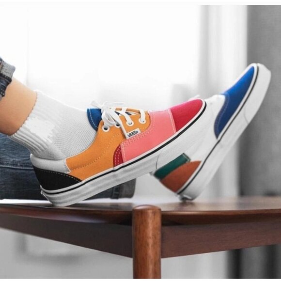 Vans Shoes - Vans Era Patchwork Multi Colorblock Skateboard  Mens 6.5/size 8 women -5.5 Retro